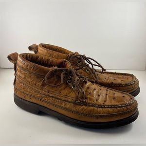 Vintage Russell Ostrich Skin Moccasin Chukka Sz 9.5